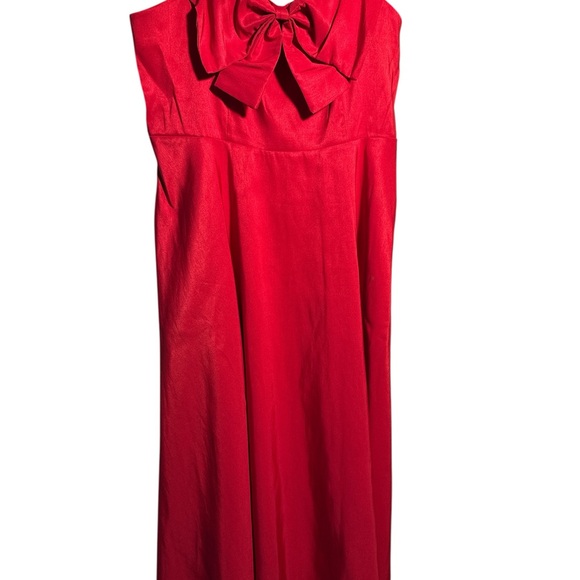 A New Day Red Ruched Sweetheart Midi Dress - Picture 6 of 6